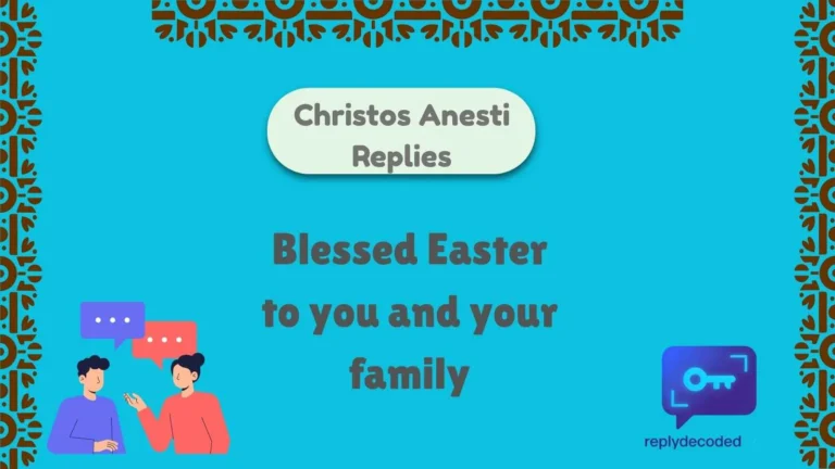 Christos Anesti Replies