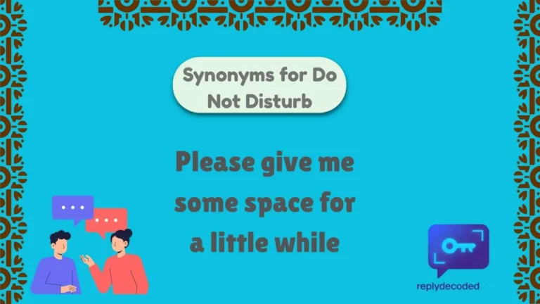 Synonyms for Do Not Disturb