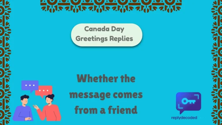 Canada Day Greetings Replies