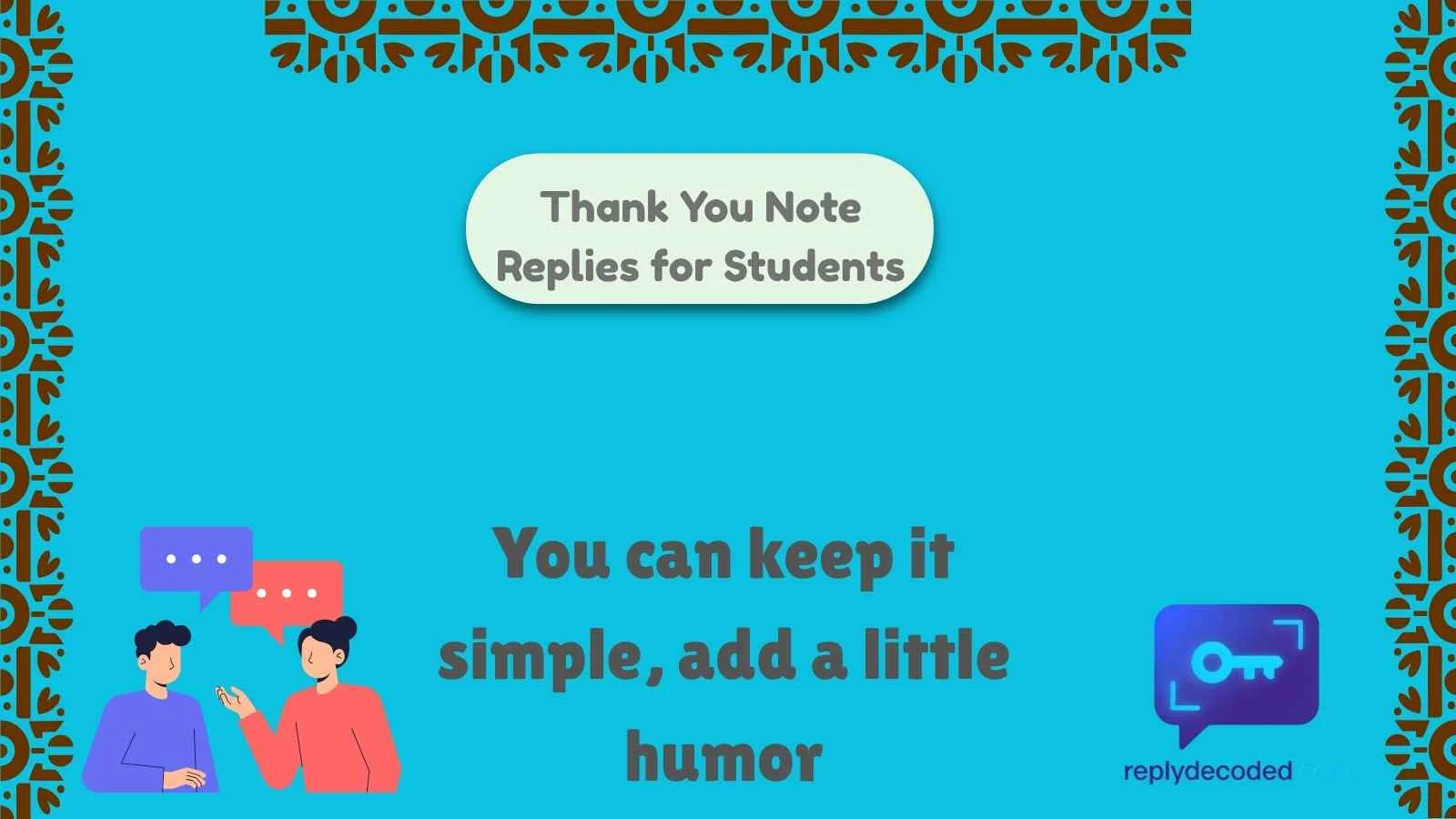 Thank You Note Replies for Students